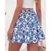 imageBTFBM Summer Skirts for Women 2026 Floral High Waist Shorts Underneath Boho Tiered Flowy Tennis Skorts Casual Mini SkirtFloral White Blue