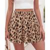 imageBTFBM Summer Skirts for Women 2026 Floral High Waist Shorts Underneath Boho Tiered Flowy Tennis Skorts Casual Mini SkirtLeopard Khaki