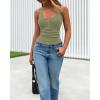 imageBTFBM Summer Tops for Women 2026 Scoop Neck Ribbed Henley Button Sleeveless Casual Spring Basic Tank Top Clothes OutfitsBean Green