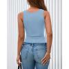 imageBTFBM Summer Tops for Women 2026 Scoop Neck Ribbed Henley Button Sleeveless Casual Spring Basic Tank Top Clothes OutfitsDark Blue