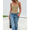 imageBTFBM Summer Tops for Women 2026 Scoop Neck Ribbed Henley Button Sleeveless Casual Spring Basic Tank Top Clothes OutfitsLight Khaki