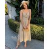 imageBTFBM Women 2026 Spaghetti Strap Midi Summer Dresses Sleeveless V Neck Cutout Slit Casual Beach Party Maxi Dress PocketsApricot