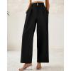 imageBTFBM Women Wide Leg Dress Pants 2026 High Waisted Button Pleated Business Casual Trousers Office Work Palazzo PantsBlack