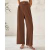imageBTFBM Women Wide Leg Dress Pants 2026 High Waisted Button Pleated Business Casual Trousers Office Work Palazzo PantsCaramel