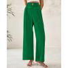 imageBTFBM Women Wide Leg Dress Pants 2026 High Waisted Button Pleated Business Casual Trousers Office Work Palazzo PantsGreen