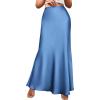 imageBTFBM Skirts for Women Summer 2026 Business Casual Outfits High Waist Cocktail Party Wedding Mermaid Spring Maxi SkirtBlue