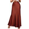 imageBTFBM Skirts for Women Summer 2026 Business Casual Outfits High Waist Cocktail Party Wedding Mermaid Spring Maxi SkirtBrown