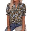Floral Black Blue