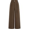 imageBTFBM Women Wide Leg Dress Pants 2026 High Waisted Button Pleated Business Casual Trousers Office Work Palazzo PantsCoffee
