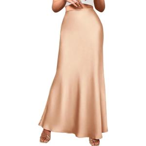 imageBTFBM Skirts for Women Summer 2026 Business Casual Outfits High Waist Cocktail Party Wedding Mermaid Spring Maxi SkirtChampagne
