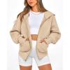imageBTFBM Hoodies For Women Sweatshirt Fall Fashion Clothing 2026 Long Sleeve Fleece Jacket Winter Outfits Y2k Zip Up HoodieApricot