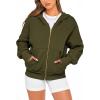 imageBTFBM Hoodies For Women Sweatshirt Fall Fashion Clothing 2026 Long Sleeve Fleece Jacket Winter Outfits Y2k Zip Up HoodieArmy Green