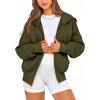 imageBTFBM Hoodies For Women Sweatshirt Fall Fashion Clothing 2026 Long Sleeve Fleece Jacket Winter Outfits Y2k Zip Up HoodieArmy Green