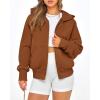 imageBTFBM Hoodies For Women Sweatshirt Fall Fashion Clothing 2026 Long Sleeve Fleece Jacket Winter Outfits Y2k Zip Up HoodieBrown