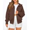 imageBTFBM Hoodies For Women Sweatshirt Fall Fashion Clothing 2026 Long Sleeve Fleece Jacket Winter Outfits Y2k Zip Up HoodieDark Coffee