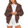 imageBTFBM Hoodies For Women Sweatshirt Fall Fashion Clothing 2026 Long Sleeve Fleece Jacket Winter Outfits Y2k Zip Up HoodieDark Coffee