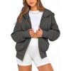 imageBTFBM Hoodies For Women Sweatshirt Fall Fashion Clothing 2026 Long Sleeve Fleece Jacket Winter Outfits Y2k Zip Up HoodieDark Grey