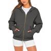 imageBTFBM Hoodies For Women Sweatshirt Fall Fashion Clothing 2026 Long Sleeve Fleece Jacket Winter Outfits Y2k Zip Up HoodieDark Grey
