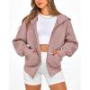 imageBTFBM Hoodies For Women Sweatshirt Fall Fashion Clothing 2026 Long Sleeve Fleece Jacket Winter Outfits Y2k Zip Up HoodieGrey Pink