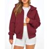 imageBTFBM Hoodies For Women Sweatshirt Fall Fashion Clothing 2026 Long Sleeve Fleece Jacket Winter Outfits Y2k Zip Up HoodieWine Red