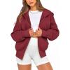 imageBTFBM Hoodies For Women Sweatshirt Fall Fashion Clothing 2026 Long Sleeve Fleece Jacket Winter Outfits Y2k Zip Up HoodieWine Red