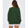 imageBTFBM Womens Casual Crewneck Sweatshirts 2026 Spring Long Sleeve Side Slit Workout Fleece Pullover Top Fashion ClothingDark Green