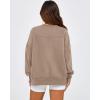 imageBTFBM Womens Casual Crewneck Sweatshirts 2026 Spring Long Sleeve Side Slit Workout Fleece Pullover Top Fashion ClothingLight Coffee