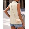 imageBTFBM Blazers For Women Spring Button Down Loose Vest Tops For Women Work Business Casual Outfits Summer Fashion 2026Beige