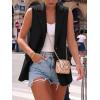 imageBTFBM Blazers For Women Spring Button Down Loose Vest Tops For Women Work Business Casual Outfits Summer Fashion 2026Black