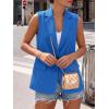 imageBTFBM Blazers For Women Spring Button Down Loose Vest Tops For Women Work Business Casual Outfits Summer Fashion 2026Blue