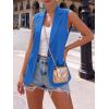imageBTFBM Blazers For Women Spring Button Down Loose Vest Tops For Women Work Business Casual Outfits Summer Fashion 2026Blue