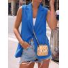 imageBTFBM Blazers For Women Spring Button Down Loose Vest Tops For Women Work Business Casual Outfits Summer Fashion 2026Blue