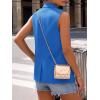 imageBTFBM Blazers For Women Spring Button Down Loose Vest Tops For Women Work Business Casual Outfits Summer Fashion 2026Blue