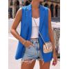 imageBTFBM Blazers For Women Spring Button Down Loose Vest Tops For Women Work Business Casual Outfits Summer Fashion 2026Blue