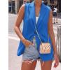 imageBTFBM Blazers For Women Spring Button Down Loose Vest Tops For Women Work Business Casual Outfits Summer Fashion 2026Blue