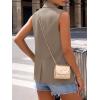 imageBTFBM Blazers For Women Spring Button Down Loose Vest Tops For Women Work Business Casual Outfits Summer Fashion 2026Khaki