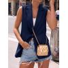 imageBTFBM Blazers For Women Spring Button Down Loose Vest Tops For Women Work Business Casual Outfits Summer Fashion 2026Navy Blue
