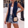 imageBTFBM Blazers For Women Spring Button Down Loose Vest Tops For Women Work Business Casual Outfits Summer Fashion 2026Navy Blue