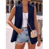 imageBTFBM Blazers For Women Spring Button Down Loose Vest Tops For Women Work Business Casual Outfits Summer Fashion 2026Navy Blue