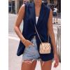 imageBTFBM Blazers For Women Spring Button Down Loose Vest Tops For Women Work Business Casual Outfits Summer Fashion 2026Navy Blue