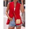 imageBTFBM Blazers For Women Spring Button Down Loose Vest Tops For Women Work Business Casual Outfits Summer Fashion 2026Red