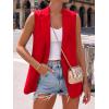 imageBTFBM Blazers For Women Spring Button Down Loose Vest Tops For Women Work Business Casual Outfits Summer Fashion 2026Red