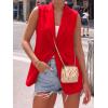 imageBTFBM Blazers For Women Spring Button Down Loose Vest Tops For Women Work Business Casual Outfits Summer Fashion 2026Red