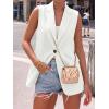 imageBTFBM Blazers For Women Spring Button Down Loose Vest Tops For Women Work Business Casual Outfits Summer Fashion 2026White