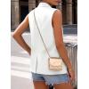 imageBTFBM Blazers For Women Spring Button Down Loose Vest Tops For Women Work Business Casual Outfits Summer Fashion 2026White