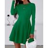 imageBTFBM Fall Dresses for Women 2026 Elegant Classy Flowy A Line Long Sleeve Business Homecoming Cocktail Sweater DressGreen