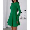 imageBTFBM Fall Dresses for Women 2026 Elegant Classy Flowy A Line Long Sleeve Business Homecoming Cocktail Sweater DressGreen