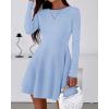 imageBTFBM Fall Dresses for Women 2026 Elegant Classy Flowy A Line Long Sleeve Business Homecoming Cocktail Sweater DressLight Blue