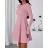 imageBTFBM Fall Dresses for Women 2026 Elegant Classy Flowy A Line Long Sleeve Business Homecoming Cocktail Sweater DressPink