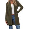 imageBTFBM Long Cardigans for Women Trendy Pockets Spring Clothes 2026 Casual Open Front Lightweight Shawl CardiganArmy Green